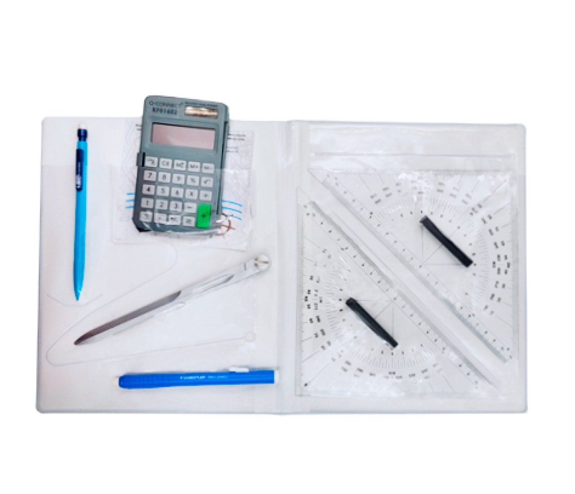 Micron Set de Navegacion con Calculadora y Compas de Punta