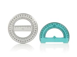 Micron Transportador de Angulos Angulo 180 y 360ø