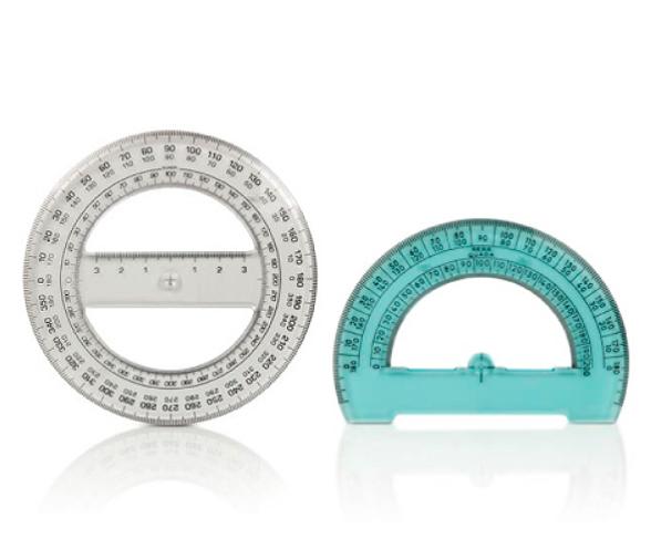 Micron Transportador de Angulos Angulo 180 y 360ø