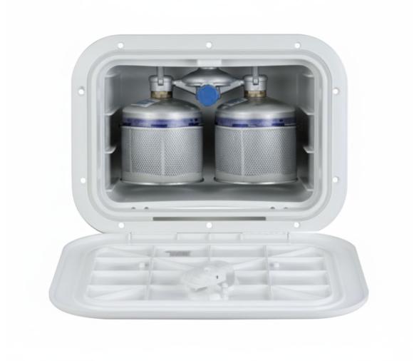 Mini Caja para 2 Bombonas CV500 Apertura Frontal