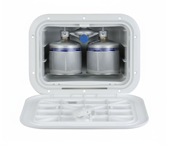 Mini Caja para 2 Bombonas CV500 Apertura Frontal