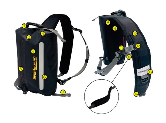 Mochila Bandolera Impermeable Pro-Light