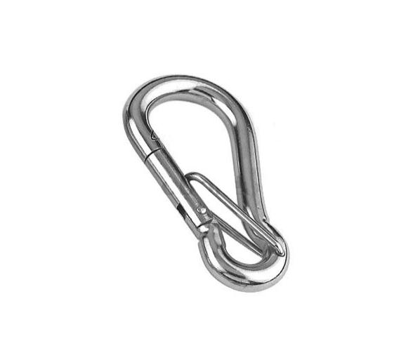 Mosqueton Bombero Inox 316 Apertura Lateral Cierre Seguridad