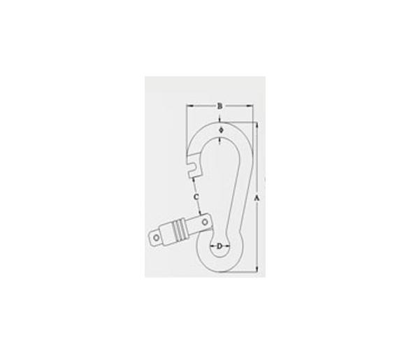 Mosqueton Bombero Inox 316 con Apertura Exterior Vinox