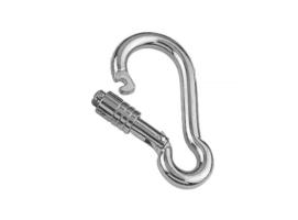SPRING HOOK INOX 316 OPENING MOUTH WITH SELF-LOCK NUT VINOX