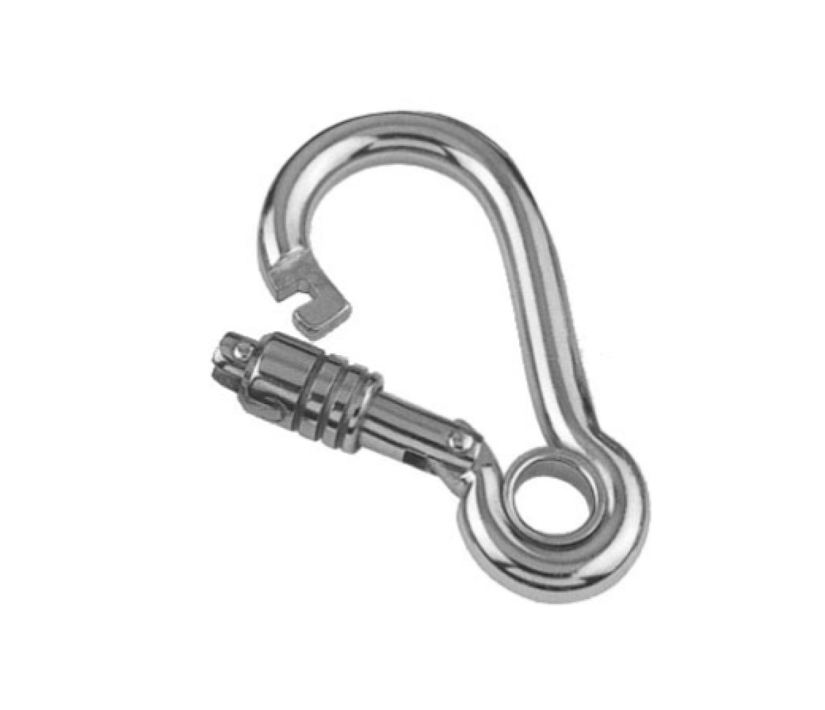 Mosqueton Bombero Inox 316 con Apertura Exterior y Ojillo Vinox