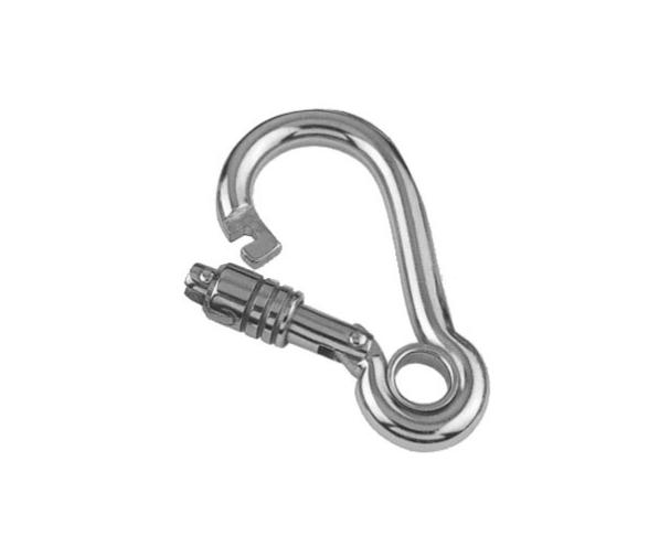 Mosqueton Bombero Inox 316 con Apertura Exterior y Ojillo Vinox