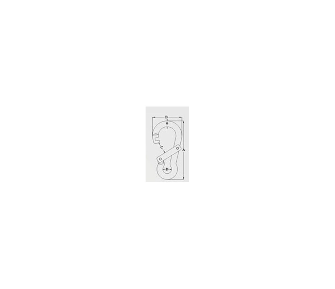 Mosqueton Bombero Inox 316 con Apertura Lateral Vinox