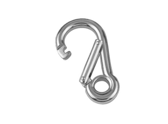 SPRING HOOK INOX 316 WITH EYELET VINOX