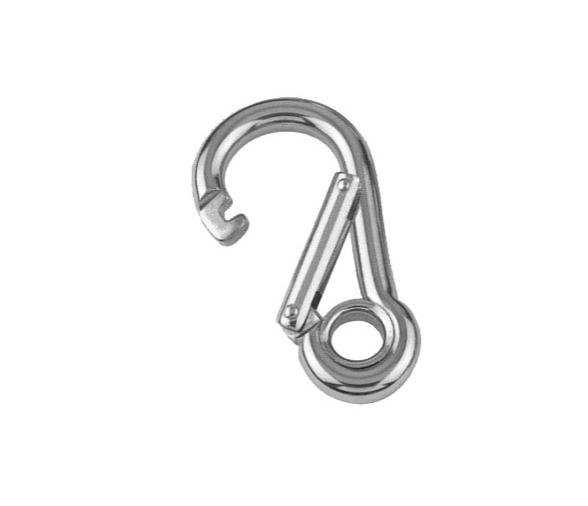 Mosqueton Bombero Inox 316 con Apertura Lateral y Ojillo Vinox