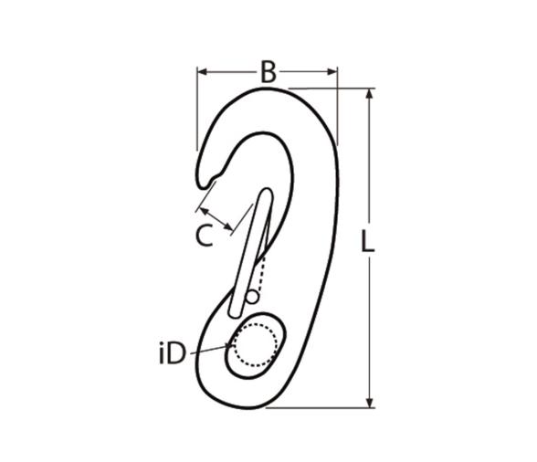 Mosqueton con Abertura de Resorte Pequeño