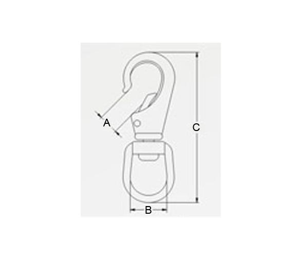 Mosqueton Inox 316 con Anilla Giratoria Vinox