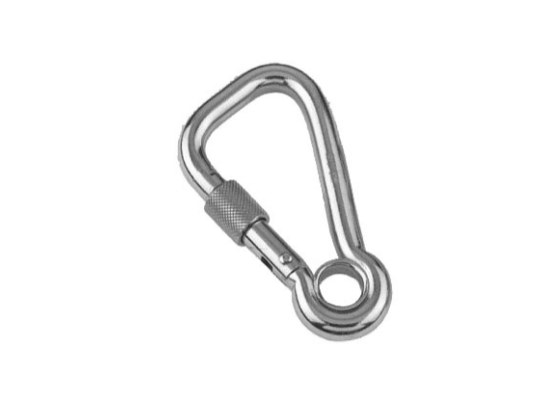 SPRING HOOK INOX 316 WITH SCREW NUT AND EYELET VINOX