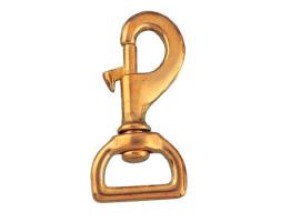 Mosqueton Laton Pulido Giratorio con Anilla Recta Vinox