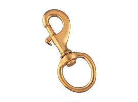 Mosqueton Laton Pulido Giratorio con Anilla Vinox