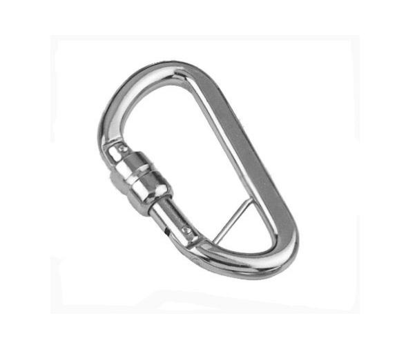 Mosqueton Plano con Ojo Cierre Autoblocante Inox 316 Vinox