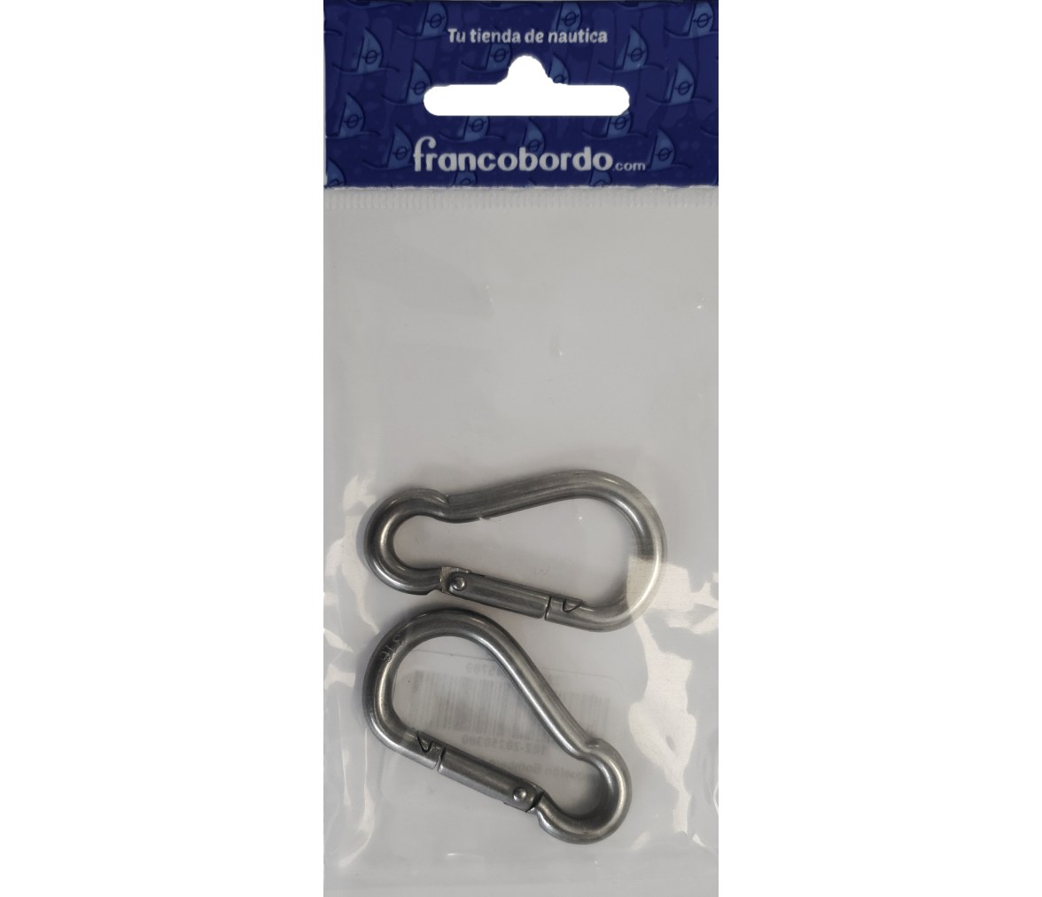 Mosqueton Bombero Inox 316 - 2 unidades