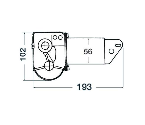 TMC Motor Limpiaparabrisas Eje 50 mm