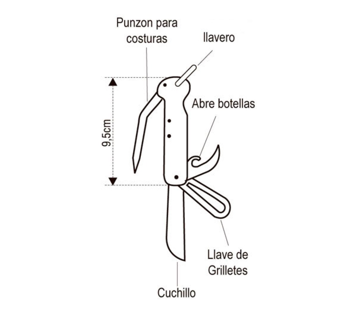 Navaja Multiusos Skipper Mate Acero Inox 9.5 Lalizas