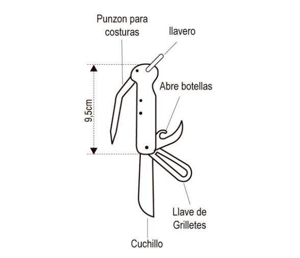 Navaja Multiusos Skipper Mate Acero Inox 9.5 Lalizas