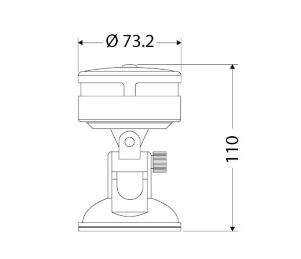 Navilight 1 NM Luz de Navegación Bicolor 360º con Ventosa