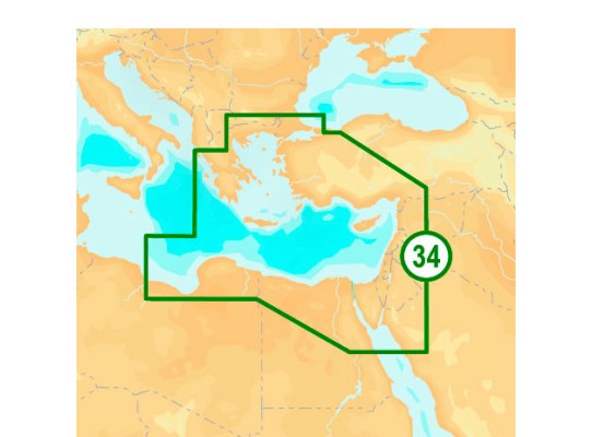Navionics Cartografia Nautica Platinum+ XL3 34P Mediterraneo Este