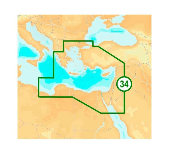 Navionics Cartografia Nautica Platinum+ XL3 34P Mediterraneo Este