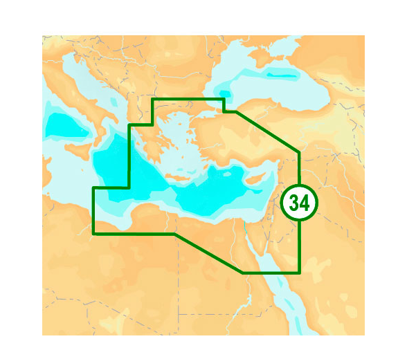 Navionics Platinum+ XL3 34P Cartography (Mediterranean East)