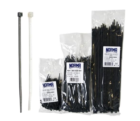 NORMAFIX Bridas de Nylon Negra PA 6.6