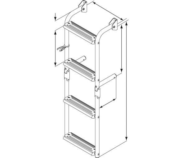 Nueva Rade Escalera Inox Peldaños Estrechos Inclinacion 90 Grados