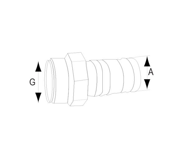 Nuova Rade Adaptador de Manguera para Valvula con roscado BSPP