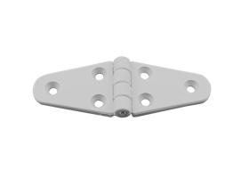 Nuova Rade Bisagra poliamida blanca Doble Ovalada 135 x 40