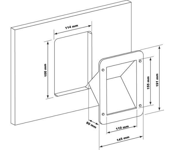 Nuova Rade Boca de Llenado de Plastico con Caja a Empotrar Fuel-Diesel
