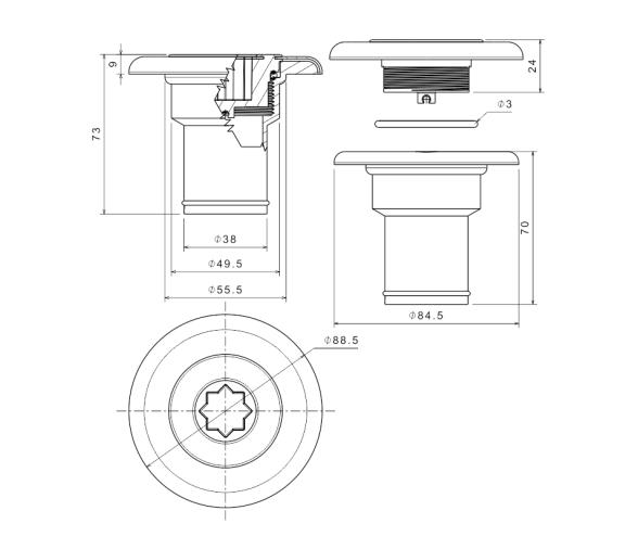 Nuova Rade Boca de Llenado para Agua de 38 mm