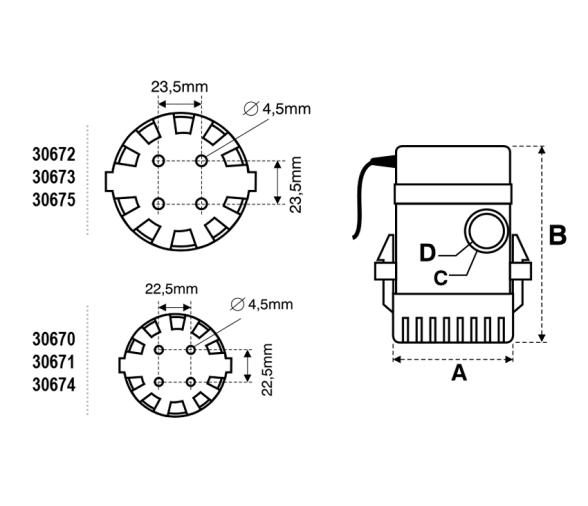 Nuova Rade Bombas Sumergibles 24V