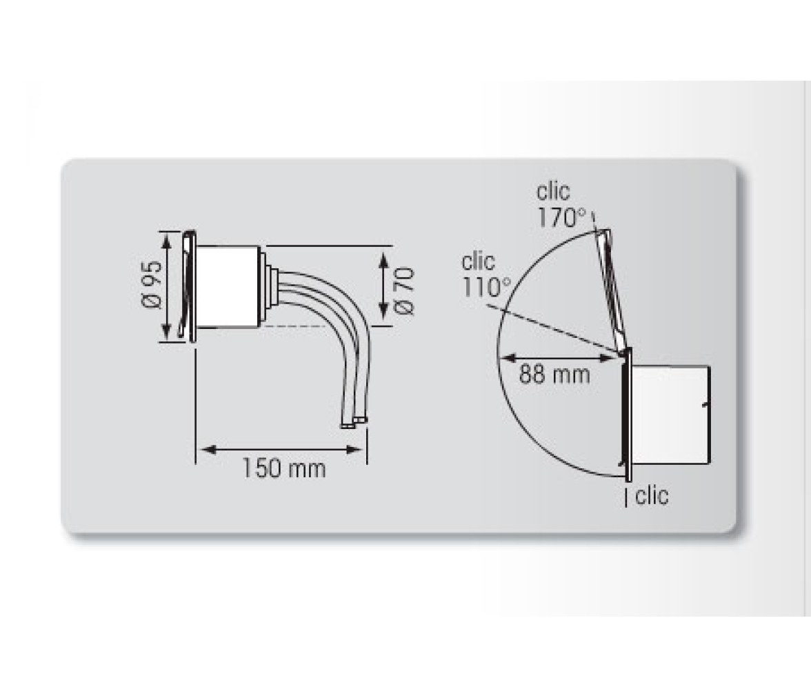 Nuova Rade Caja Simple para Mezclador y Grifo
