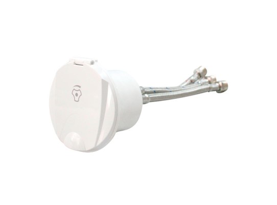 Nuova Rade White deck mixer tap