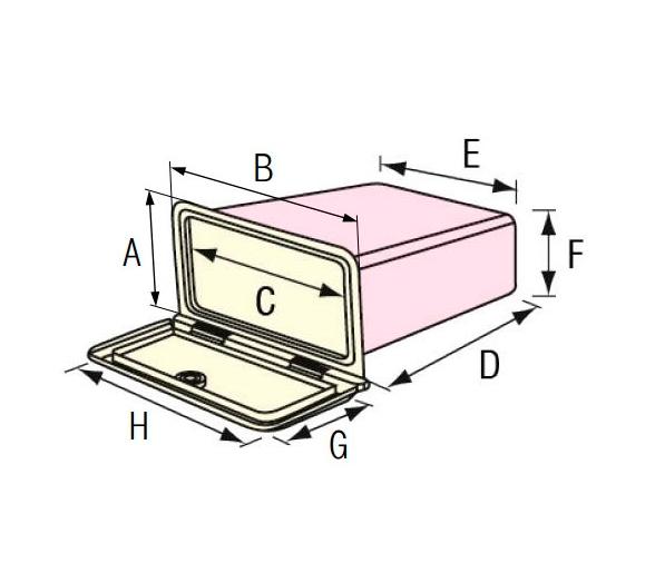 Nuova Rade Contenedor Portaobjetos 104x235x165