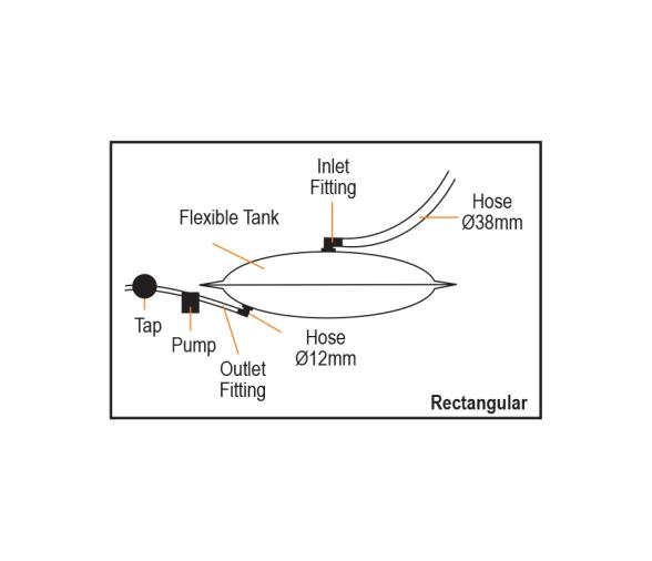 Nuova Rade Deposito de Agua Potable Flexible Rectangular
