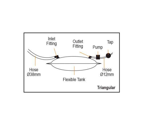 Nuova Rade Deposito de Agua Potable Flexible Triangular