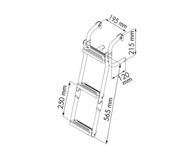 Nuova Rade Escalera Inox con Peldaños Estrechos