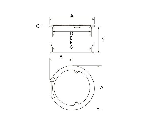 Nuova Rade Escotilla Escape Euro 38 Blanca