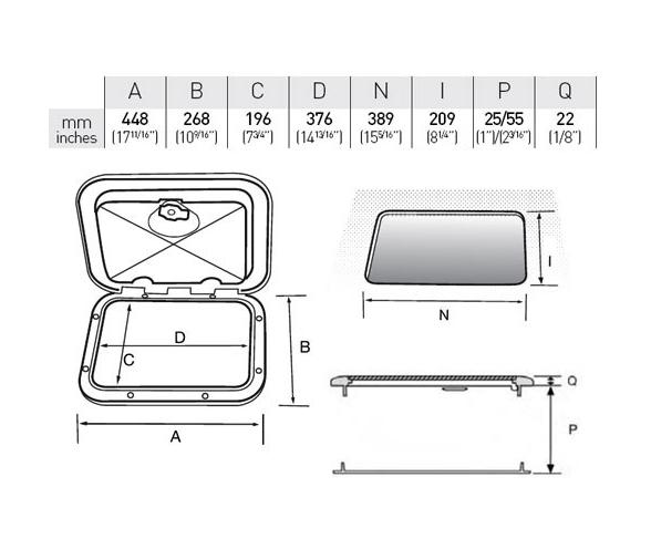 Nuova Rade Escotilla Euro 1 Blanca