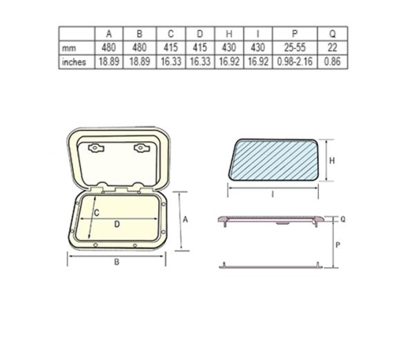 Nuova Rade Escotilla Euro 2 Blanca