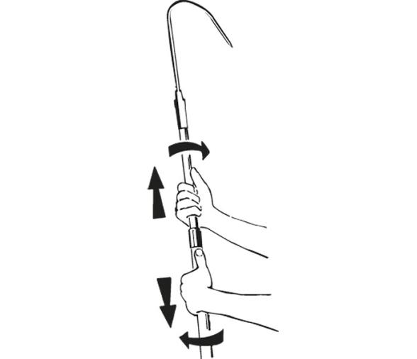 Nuova Rade Gancho Pesca Telescopico aluminio 80-120.5cm