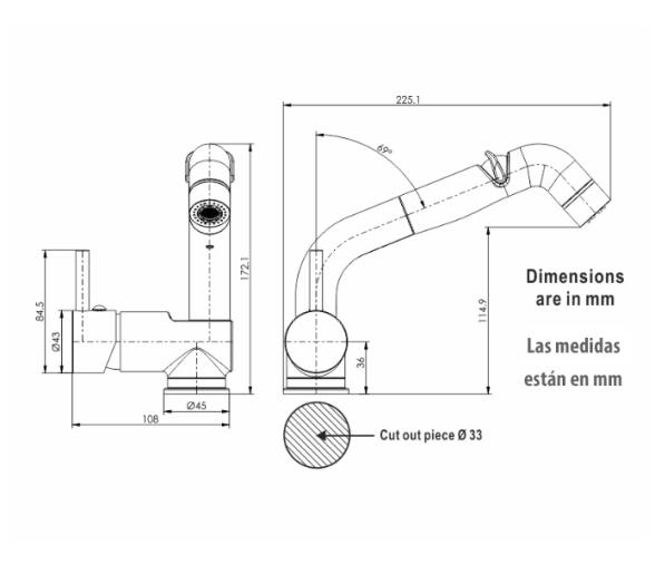 Nuova Rade Grifo Cascata con Ducha