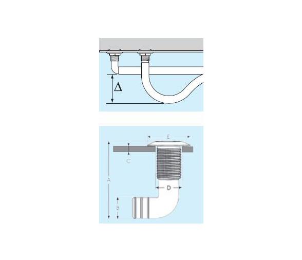 Nuova Rade Pasacascos Acodado 90 grados 84mm