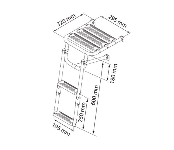 Nuova Rade Plataforma Escalera Peldaños Anchos