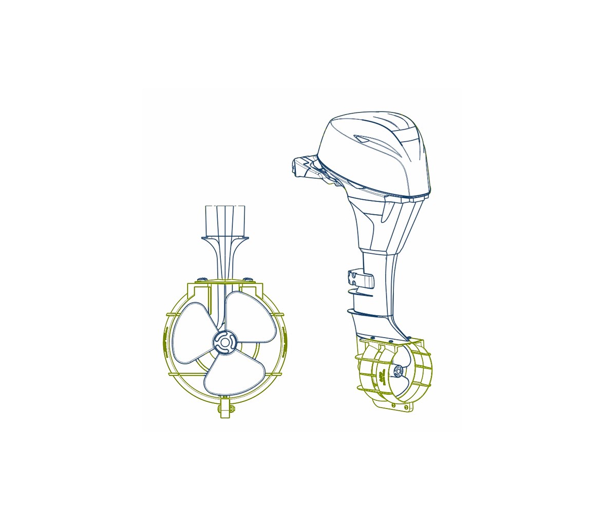 Nuova Rade Propeller Guard - Protector de Hélice Amarillo Ø23cm