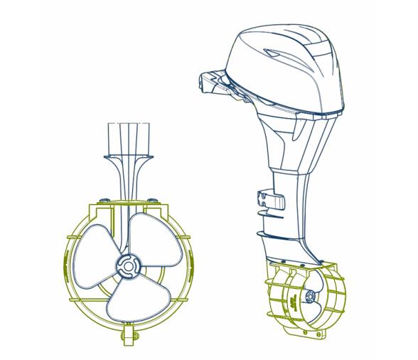 Nuova Rade Propeller Guard - Protector de Hélice Amarillo Ø23cm